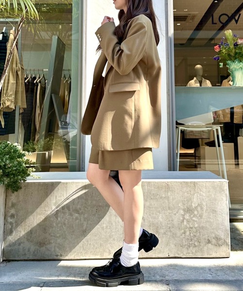 LOVELESS（ラブレス）の「クリアツイルバミューダ（その他パンツ・レディース・ブラウン系その他3/ブラック/ブルー系その他4・34/36）」の4枚目の写真