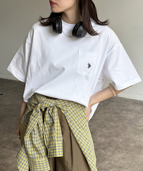 CPCM(シーピーシーエム)の「【U.S. POLO ASSN.】1ポイント刺繍半袖T(Tシャツ/カットソー・メンズ・チャコールグレー/ホワイト/グリーン/ホワイト系その他/ネイビー・MEDIUM/LARGE)」の2枚目の写真