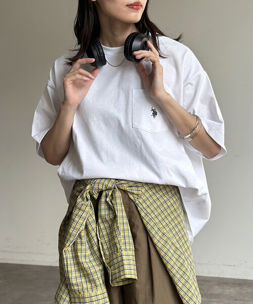 CPCM(シーピーシーエム)の「【U.S. POLO ASSN.】1ポイント刺繍半袖T(Tシャツ/カットソー・メンズ・チャコールグレー/ホワイト/グリーン/ホワイト系その他/ネイビー・MEDIUM/LARGE)」の6枚目の写真