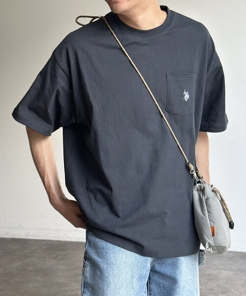 CPCM(シーピーシーエム)の「【U.S. POLO ASSN.】1ポイント刺繍半袖T(Tシャツ/カットソー・メンズ・チャコールグレー/ホワイト/グリーン/ホワイト系その他/ネイビー・MEDIUM/LARGE)」の11枚目の写真