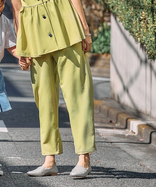 FOUND GOOD（ファウンドグッド）の「ウエストシャーリングパンツ（その他パンツ・レディース・グレー系8/イエロー系2/アイボリー/ブラック・M/S/L）」の4枚目の写真