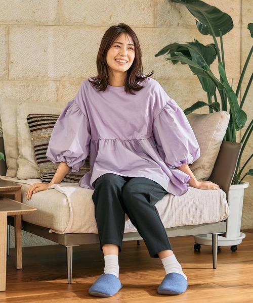 FOUND GOOD（ファウンドグッド）の「ウエストシャーリングパンツ（その他パンツ・レディース・グレー系8/イエロー系2/アイボリー/ブラック・M/S/L）」の7枚目の写真