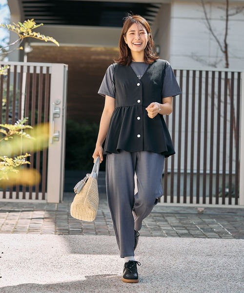 FOUND GOOD（ファウンドグッド）の「ウエストシャーリングパンツ（その他パンツ・レディース・グレー系8/イエロー系2/アイボリー/ブラック・M/S/L）」の10枚目の写真