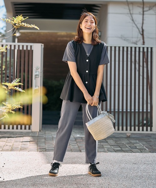 FOUND GOOD（ファウンドグッド）の「ウエストシャーリングパンツ（その他パンツ・レディース・グレー系8/イエロー系2/アイボリー/ブラック・M/S/L）」の11枚目の写真