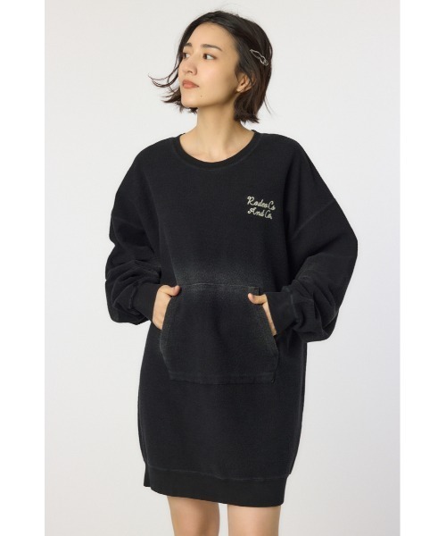 RODEO CROWNS WIDE BOWL（ロデオクラウンズワイドボウル）の「加工スウェットワンピース（ワンピース・レディース・ブルー/ブラック/ライトブルー/カーキ・FREE）」の2枚目の写真