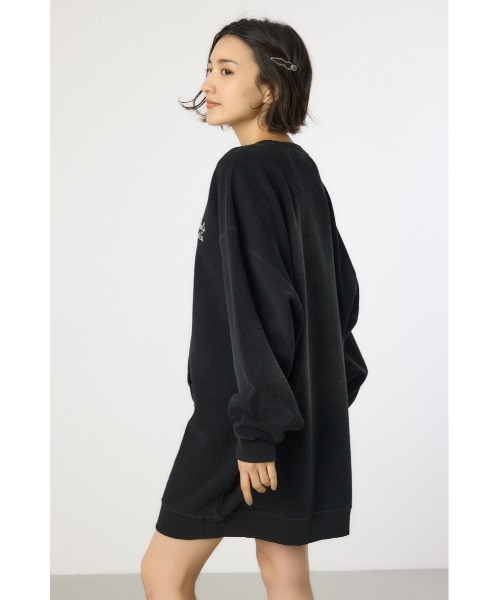 RODEO CROWNS WIDE BOWL（ロデオクラウンズワイドボウル）の「加工スウェットワンピース（ワンピース・レディース・ブルー/ブラック/ライトブルー/カーキ・FREE）」の17枚目の写真