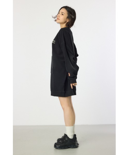 RODEO CROWNS WIDE BOWL（ロデオクラウンズワイドボウル）の「加工スウェットワンピース（ワンピース・レディース・ブルー/ブラック/ライトブルー/カーキ・FREE）」の20枚目の写真