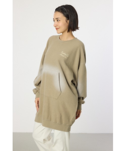 RODEO CROWNS WIDE BOWL（ロデオクラウンズワイドボウル）の「加工スウェットワンピース（ワンピース・レディース・ブルー/ブラック/ライトブルー/カーキ・FREE）」の6枚目の写真