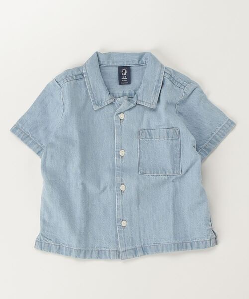 GAP(ギャップ)の「シャンブレーシャツ (幼児・ベビー)(シャツ/ブラウス・キッズ・ブルー・90cm/95cm/80cm/110cm/100cm/70cm/105cm)」の2枚目の写真