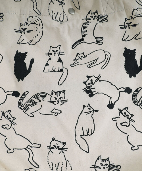 POU DOU DOU（プードゥドゥ）の「＜Daily＞キャンパスオリジナルプリント2wayショルダーバッグ（ショルダーバッグ・レディース・ダークグレー/キナリ/ブルー・フリー）」の7枚目の写真