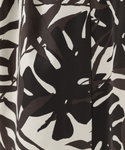 BAYFLOW（ベイフロー）の「[さらっとした肌触り]ツイル柄ワイドパンツ（その他パンツ・レディース・アイボリー/ブラック・FREE）」の14枚目の写真