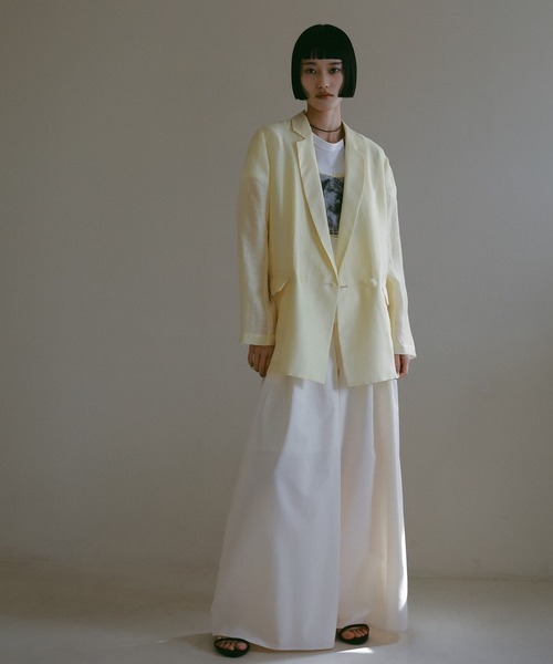 A part by(アパートバイ)の「≪追加3≫シアーWジャケット(テーラードジャケット・レディース・ブラック/イエロー系その他/オフホワイト/ベージュ系その他/ベージュ/ブラウン/ライトベージュ・FREE)」の19枚目の写真