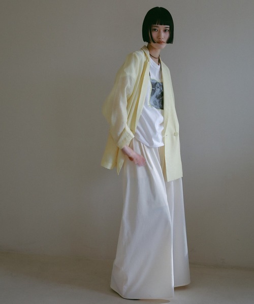 A part by(アパートバイ)の「≪追加3≫シアーWジャケット(テーラードジャケット・レディース・ブラック/イエロー系その他/オフホワイト/ベージュ系その他/ベージュ/ブラウン/ライトベージュ・FREE)」の18枚目の写真