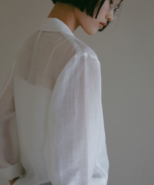 A part by(アパートバイ)の「≪追加3≫シアーWジャケット(テーラードジャケット・レディース・ブラック/イエロー系その他/オフホワイト/ベージュ系その他/ベージュ/ブラウン/ライトベージュ・FREE)」の11枚目の写真