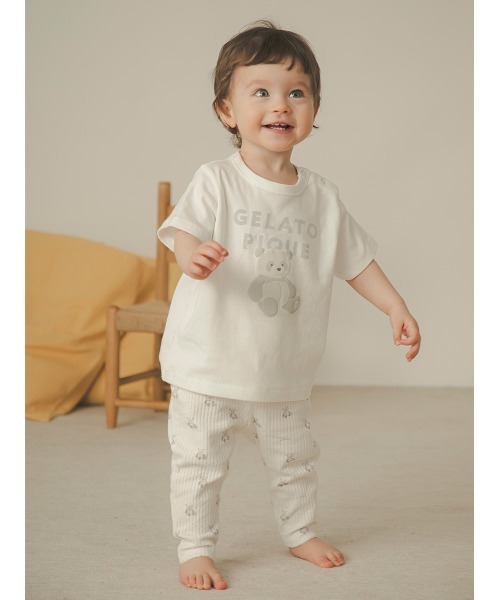 BABY】ぬいぐるみワンポイントTシャツ（ルームウェア/パジャマ