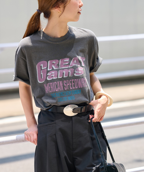 JOURNAL STANDARD relume（ジャーナルスタンダード　レリューム）の「スーベニアピグメントTEE（Tシャツ/カットソー・レディース・ホワイト/ブラック/ブラック系その他・FREE）」の2枚目の写真