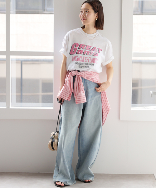JOURNAL STANDARD relume（ジャーナルスタンダード　レリューム）の「スーベニアピグメントTEE（Tシャツ/カットソー・レディース・ホワイト/ブラック/ブラック系その他・FREE）」の8枚目の写真