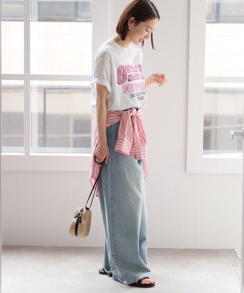 JOURNAL STANDARD relume（ジャーナルスタンダード　レリューム）の「スーベニアピグメントTEE（Tシャツ/カットソー・レディース・ホワイト/ブラック/ブラック系その他・FREE）」の9枚目の写真