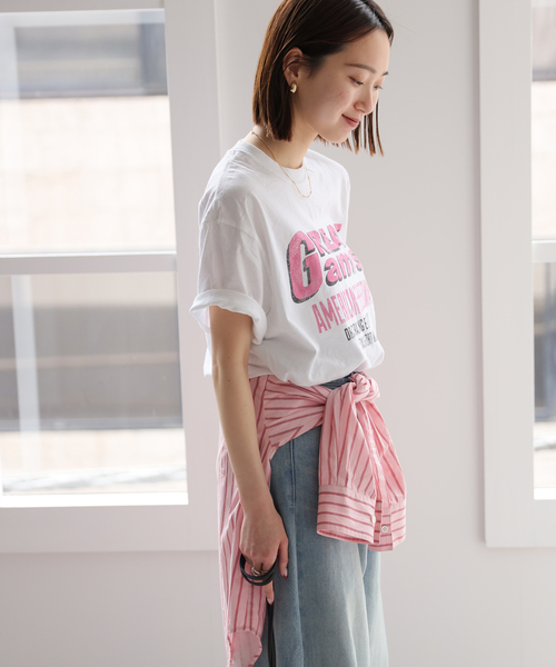 JOURNAL STANDARD relume（ジャーナルスタンダード　レリューム）の「スーベニアピグメントTEE（Tシャツ/カットソー・レディース・ホワイト/ブラック/ブラック系その他・FREE）」の13枚目の写真