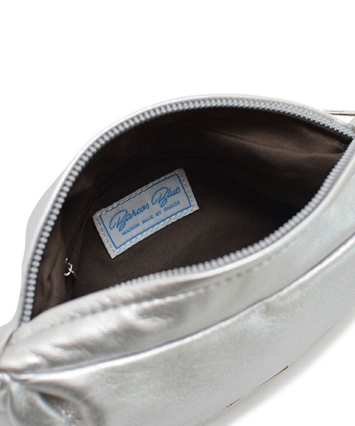 BarcosBlue(バルコスブルー)の「【BarcosBlue/バルコスブルー】スムースレザー調ミニショルダーバッグ(ショルダーバッグ・レディース・ブラック/シルバー・ONE SIZE)」の10枚目の写真
