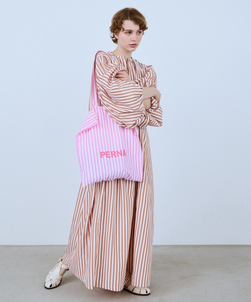 PERNA（ペルナ）の「ストライプロゴトートバッグ（トートバッグ・レディース・ピンク/ブルー・FREE）」の17枚目の写真