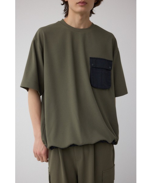 AZUL by moussy(アズールバイマウジー)の「カラースキームドロストTシャツ(Tシャツ/カットソー・メンズ・ブラック/カーキ/ライトグレー・MEDIUM/LARGE)」の1枚目の写真