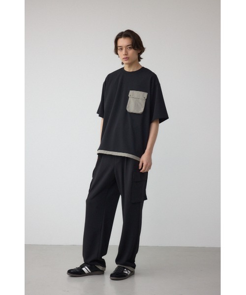 AZUL by moussy(アズールバイマウジー)の「カラースキームドロストTシャツ(Tシャツ/カットソー・メンズ・ブラック/カーキ/ライトグレー・MEDIUM/LARGE)」の6枚目の写真