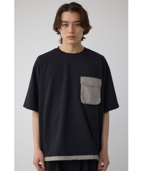 AZUL by moussy(アズールバイマウジー)の「カラースキームドロストTシャツ(Tシャツ/カットソー・メンズ・ブラック/カーキ/ライトグレー・MEDIUM/LARGE)」の7枚目の写真