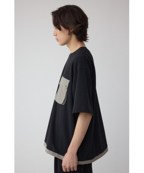 AZUL by moussy(アズールバイマウジー)の「カラースキームドロストTシャツ(Tシャツ/カットソー・メンズ・ブラック/カーキ/ライトグレー・MEDIUM/LARGE)」の8枚目の写真
