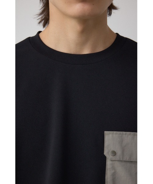 AZUL by moussy(アズールバイマウジー)の「カラースキームドロストTシャツ(Tシャツ/カットソー・メンズ・ブラック/カーキ/ライトグレー・MEDIUM/LARGE)」の10枚目の写真