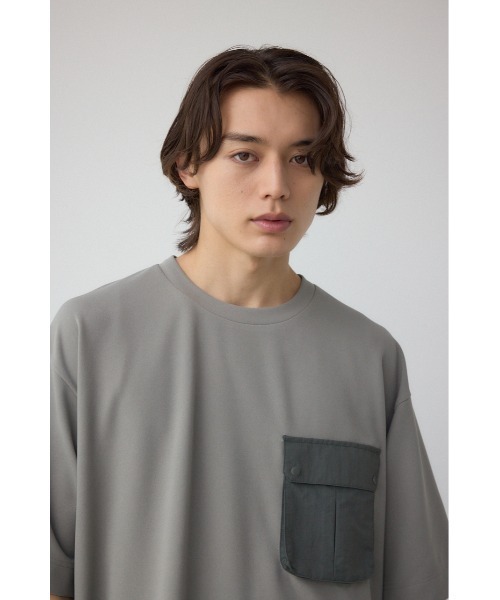 AZUL by moussy(アズールバイマウジー)の「カラースキームドロストTシャツ(Tシャツ/カットソー・メンズ・ブラック/カーキ/ライトグレー・MEDIUM/LARGE)」の15枚目の写真