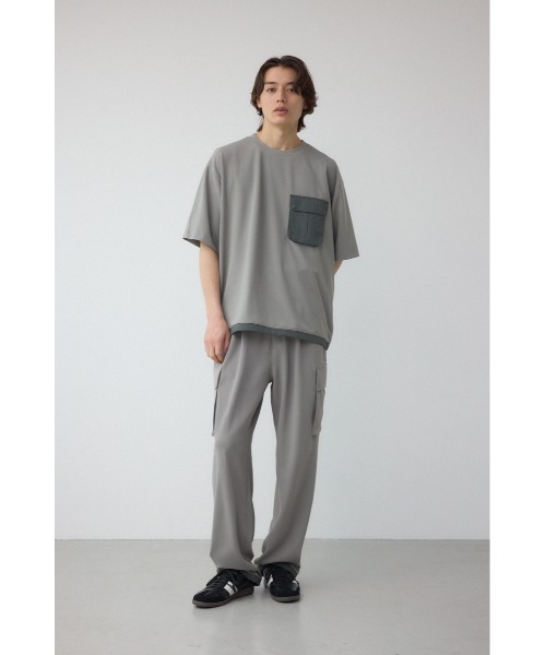AZUL by moussy(アズールバイマウジー)の「カラースキームドロストTシャツ(Tシャツ/カットソー・メンズ・ブラック/カーキ/ライトグレー・MEDIUM/LARGE)」の17枚目の写真