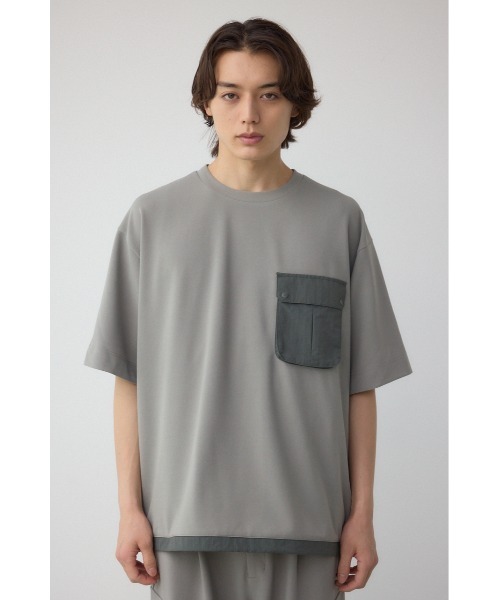 AZUL by moussy(アズールバイマウジー)の「カラースキームドロストTシャツ(Tシャツ/カットソー・メンズ・ブラック/カーキ/ライトグレー・MEDIUM/LARGE)」の18枚目の写真
