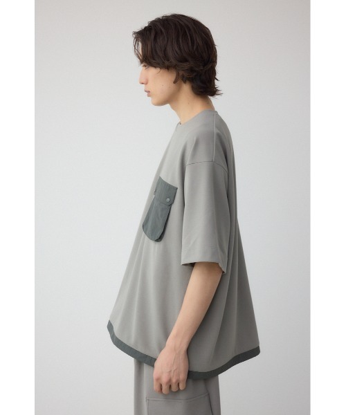 AZUL by moussy(アズールバイマウジー)の「カラースキームドロストTシャツ(Tシャツ/カットソー・メンズ・ブラック/カーキ/ライトグレー・MEDIUM/LARGE)」の19枚目の写真