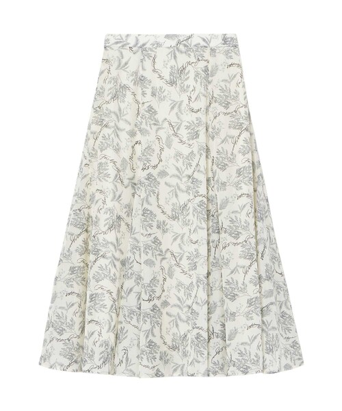 セットアップ対応商品】リーフカリグラフィープリントマチフレア