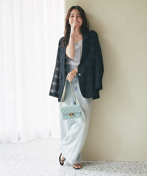 La boutique BonBon｜【クラス感アップコーデ】シアーチェック