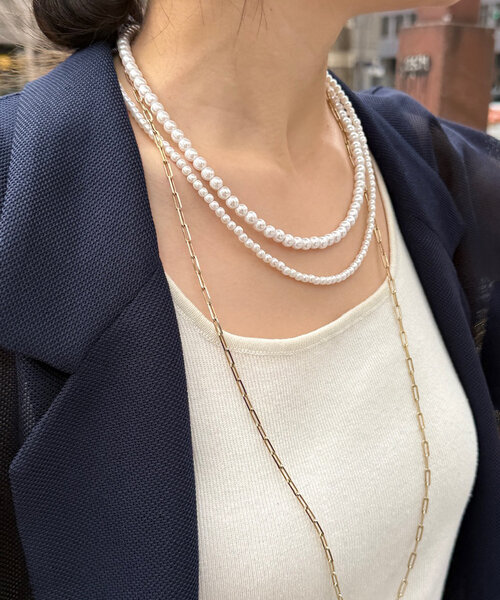 DouDou(ドゥドゥ)の「パール2連ネックレス(ネックレス・レディース・その他・FREE)」の2枚目の写真