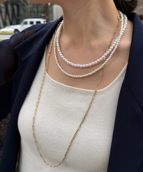 DouDou(ドゥドゥ)の「パール2連ネックレス(ネックレス・レディース・その他・FREE)」の1枚目の写真