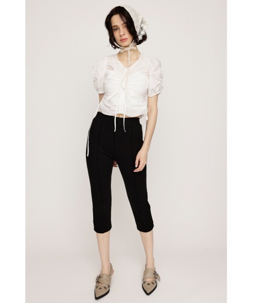 SLY（スライ）の「GATHER WOVEN TOPS ギャザー ウーブン トップス 夏服（シャツ/ブラウス・レディース・ホワイト/レッド/ブラック・FREE）」の5枚目の写真