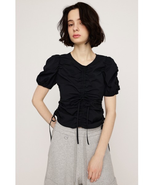 SLY（スライ）の「GATHER WOVEN TOPS ギャザー ウーブン トップス 夏服（シャツ/ブラウス・レディース・ホワイト/レッド/ブラック・FREE）」の7枚目の写真