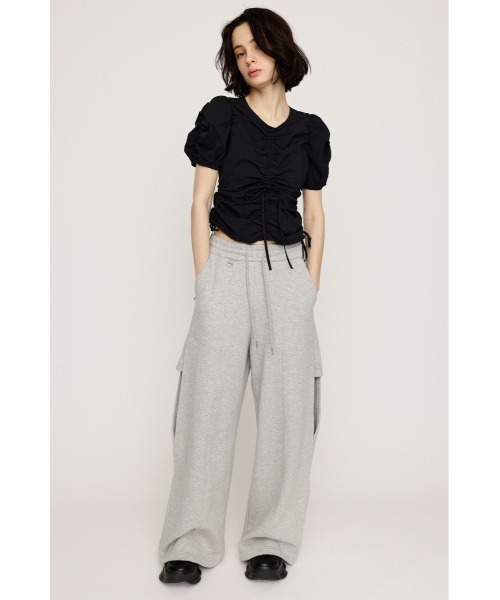 SLY（スライ）の「GATHER WOVEN TOPS ギャザー ウーブン トップス 夏服（シャツ/ブラウス・レディース・ホワイト/レッド/ブラック・FREE）」の8枚目の写真