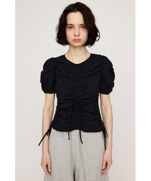 SLY（スライ）の「GATHER WOVEN TOPS ギャザー ウーブン トップス 夏服（シャツ/ブラウス・レディース・ホワイト/レッド/ブラック・FREE）」の9枚目の写真