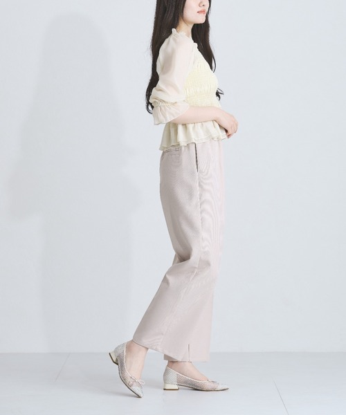 MISCH MASCH(ミッシュマッシュ)の「センタープレスイージーパンツ(その他パンツ・レディース・ブルーグレー/チャコールグレー/サンドグレー・マルチサイズ)」の22枚目の写真