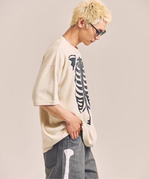 VANSON（ヴァンソン）の「VANSON-SKELTON BONES-Thermal Tee（Tシャツ/カットソー・メンズ・ブラック/ホワイト・XL/L/M）」の19枚目の写真