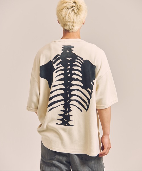 VANSON（ヴァンソン）の「VANSON-SKELTON BONES-Thermal Tee（Tシャツ/カットソー・メンズ・ブラック/ホワイト・XL/L/M）」の10枚目の写真