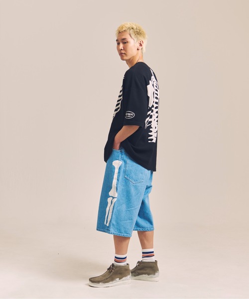 VANSON（ヴァンソン）の「VANSON-SKELTON BONES-Thermal Tee（Tシャツ/カットソー・メンズ・ブラック/ホワイト・XL/L/M）」の7枚目の写真