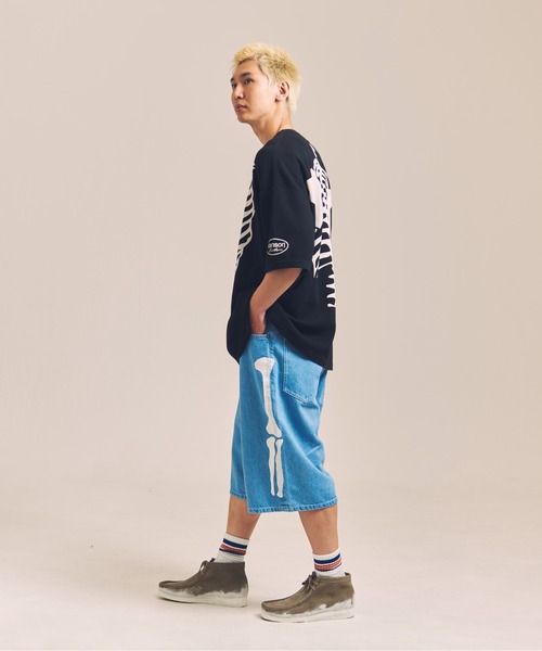 VANSON（ヴァンソン）の「VANSON-SKELTON BONES-Thermal Tee（Tシャツ/カットソー・メンズ・ブラック/ホワイト・XL/L/M）」の8枚目の写真