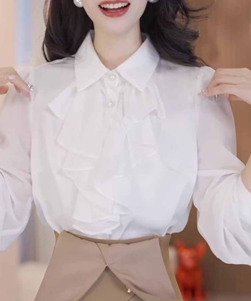 shoppinggo(ショッピングゴー)の「新作ブラウス シャツ トップス(シャツ/ブラウス・レディース・ホワイト・M)」の17枚目の写真