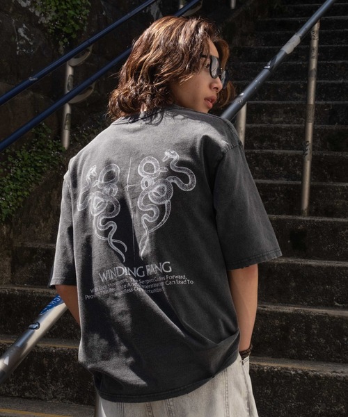 WEGO(ウィゴー)の「WEGO/ブリーチヴィンテージグラフィックT(Tシャツ/カットソー・メンズ・スミクロ/オフホワイト/ブラック系その他・MEDIUM/LARGE)」の10枚目の写真