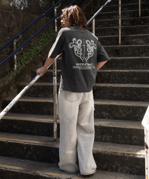 WEGO(ウィゴー)の「WEGO/ブリーチヴィンテージグラフィックT(Tシャツ/カットソー・メンズ・スミクロ/オフホワイト/ブラック系その他・MEDIUM/LARGE)」の12枚目の写真